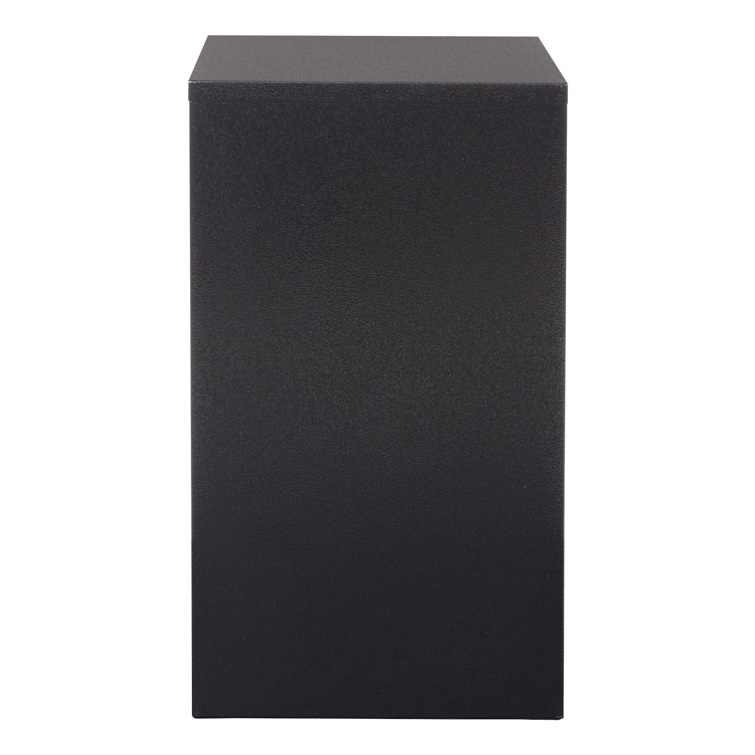 OSP Home Furnishings Locking Metal File Cabinet with 2 Drawers, Textured Black