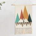 thumbnail image 4 of Essen Boho Cotton Linen Tassel Tapestry Hanging Pendant Picture Home Hotel Wall Decor, 4 of 7
