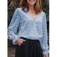 thumbnail image 3 of Blusa de encaje para mujer top de manga larga de encaje para mujer Elegante cómodo elegante transpirable cuello en V para ir de compras ANGGREK Otros, 3 of 6