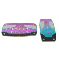 NRG Innovations NRG-PDL-450MC Aluminum Automatic Transmission Foot Pedal Cover Plates with Carbon Fiber Trim