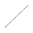 thumbnail image 2 of Gem Stone King 18K Rose Gold Plated Silver Red Garnet and Blue Created Sapphire and White Lab Grown Diamond Bracelet for Women (2.87 Cttw, Gemstone January Birthstone, Round 4MM, 6.5 inch), 2 of 6