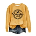 thumbnail image 2 of WTXUE English Printed Your Little Of Sarcastic Sunshine Has Arrived Round Neck Simple Retro Hoodless Sweatshirt Relaxed Fit Sweatshirts & Hoodies (Women's) Size L, 2 of 7