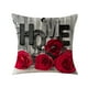 thumbnail image 2 of European Classic Throw Pillow Cover Rose Throw Pillow Cover 18x18 Inch Office Sofa Pillow Cover, 2 of 6