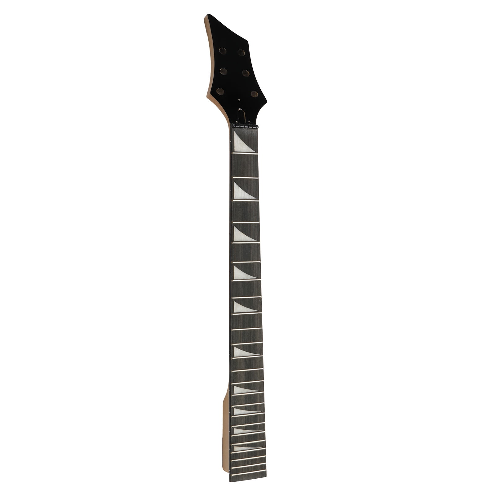DIY 6 String Flame Shaped Style HSH Electric Guitar Kits with Mahogany Body, Maple Neck and Accessories White