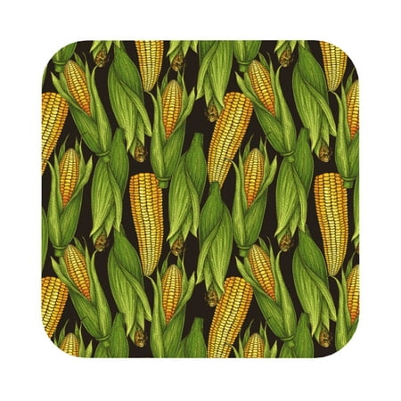

Matuu Corn 2 for Cup Coasters Set of 6 Leather Coasters Desk Coasters for Office Measures 4” x 4” Square