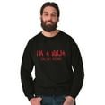 thumbnail image 3 of Im a Ninja You Cant See Me Fighter Men's Crewneck Sweatshirt Brisco Brands S, 3 of 5