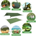 thumbnail image 7 of Tent Footprint, PU 3000 Waterproof Tent Ground Cloth for 2-8 Person Family Camping Ground Sheet Mat with 6 Tent Stakes, 7 of 7