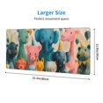 thumbnail image 3 of Pofeuu Cute Animal Party Print Desk Mat for Keyboard and Mouse，Computer Desk Matt for Desktop，Large Mouse Pad for Desk，Desk Pads on Top of Desks 12x31.5in, 3 of 8
