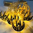 thumbnail image 1 of 10led Moon Star Castle Led Light String Eid Mubarak Ramadan Decoración para el hogar Hajj Ramadan Kareem Eid Al Adha Eid Lantern Gift Warm White 1.65m_ssxj kaili Sencillez, 1 of 3