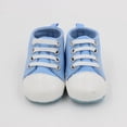 thumbnail image 4 of Baby Girls Boys Shoes Soft Anti-Slip Sole Newborn First Walkers Star High Top Canvas Denim Unisex Infant Sneaker, 4 of 4