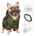 thumbnail image 3 of Fotbe Green Camouflage Skull Sudadera con Estampado para Perros Pequeños – Suéter con Capucha para Mascotas, Tela Suave de Forro Polar con Bolsillo-X-Small, 3 of 7