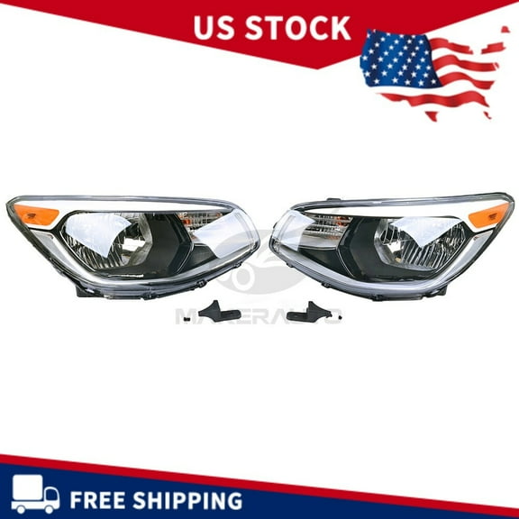 Pair Halogen Headlight Fits For Kia Soul 2014-2019 W/O Bulb 92101B2270 92102B2270