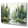 thumbnail image 2 of Designart "Hidden Gem Of The Forest I" Landscape Forest River Wall Art Living Room, 2 of 7