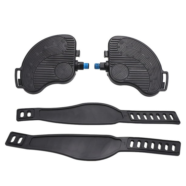 Pedal de bicicleta estática multiusos, práctico, resistente al desgaste, Clips para reposapiés con correa ajustable, Pedal de repuesto para gimnasio