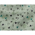 thumbnail image 4 of oneOone Viscose Jersey Light Mint Green Fabric Triangle Geometric Craft Project Decor Fabric Printed By The Yards 60 Inches Wide, 4 of 5