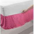 thumbnail image 2 of Star Bed Skirt, Celebration Shapes Girlish Toned Party Abstract Themed Continuous Minimal Pattern, Elastic Bedskirt Dust Ruffle Wrap Around for Bedding Decor, 4 Sizes, Hot Pink White, by Ambesonne, 2 of 2