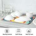 thumbnail image 7 of Yayeee Dish Drying Mat for Kitchen Counter Ultra Absorbent Easy Clean Pad 18x16", Colorful Stripes, 7 of 7