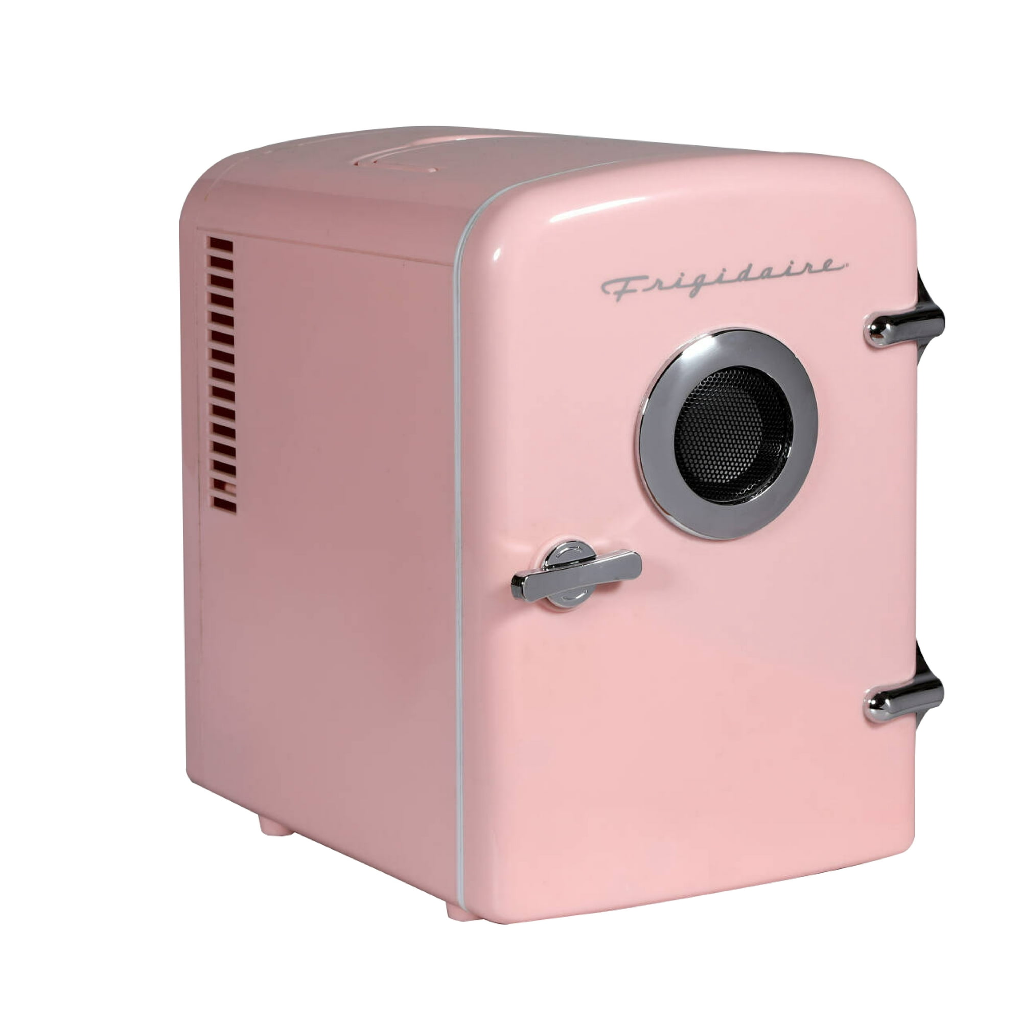 Frigidaire 6 Can Portable Retro Mini Cooler with Built-in Bluetooth Speaker, 4 Liter Personal Cooler, Pink EFMIS151