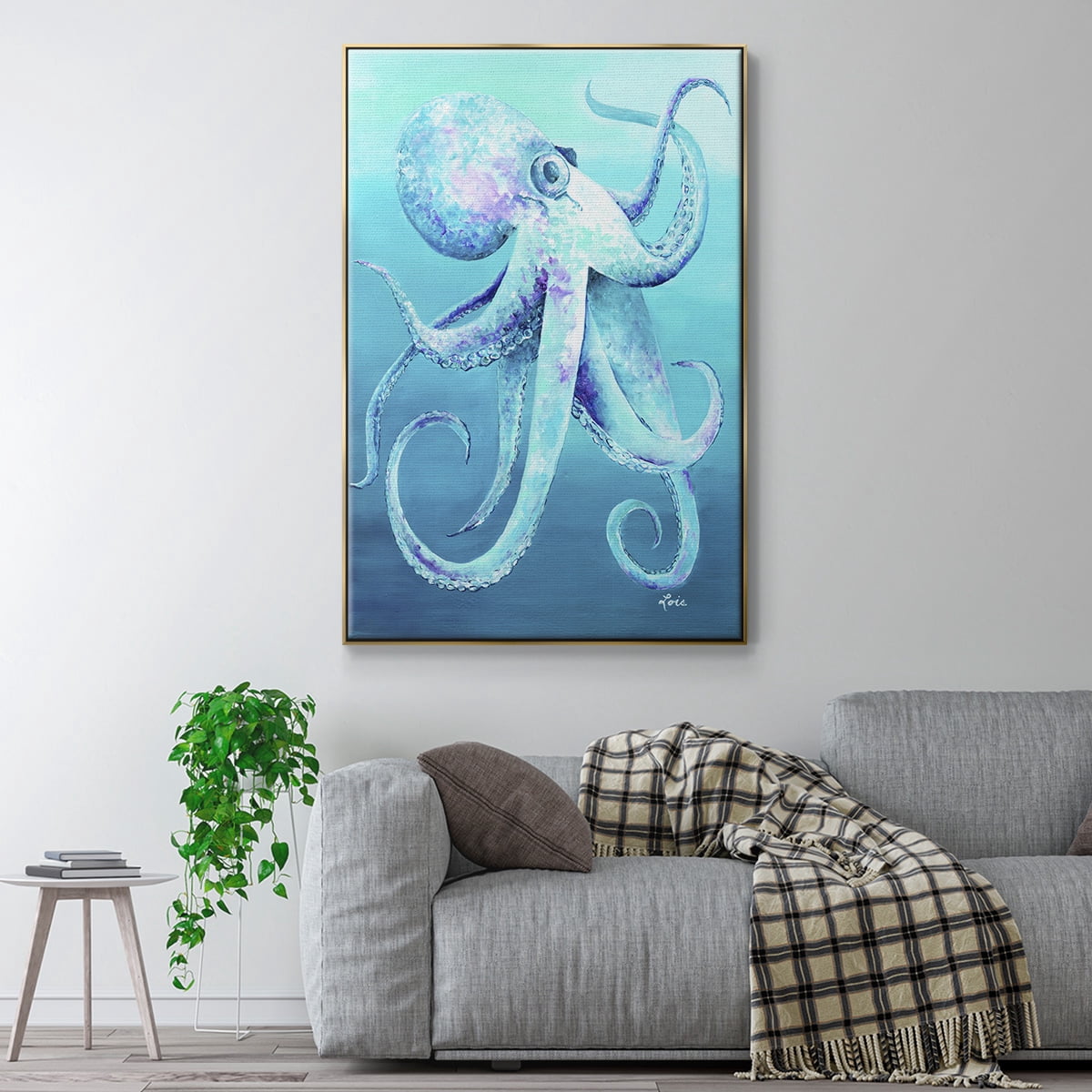 Octopus Framed Premium Gallery Wrapped Canvas - Ready to Hang
