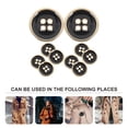 thumbnail image 6 of OULII Wear-Resistant Black Metal Buttons for Coat Decoration 10Pcs, 6 of 6
