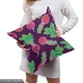 thumbnail image 4 of Ambesonne Green and Purple Fabric by the Yard Upholstery, Cartoon Ripe Beets, 5 Yards, Purple Green and Magenta, 4 of 4