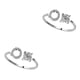 thumbnail image 3 of Sonducket Anillo abierto con letras mayúsculas, anillos de compromiso para interiores y exteriores, fiesta de viaje, oficina, compras, maquillaje Letra O 2piezas Sonducket CBP104087, 3 of 5