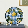 thumbnail image 4 of Yayeee Wall Clock Battery Operated 9.5" Silent Quartz Non-Ticking for Living Room Decor, Light Blue Plaid, 4 of 8