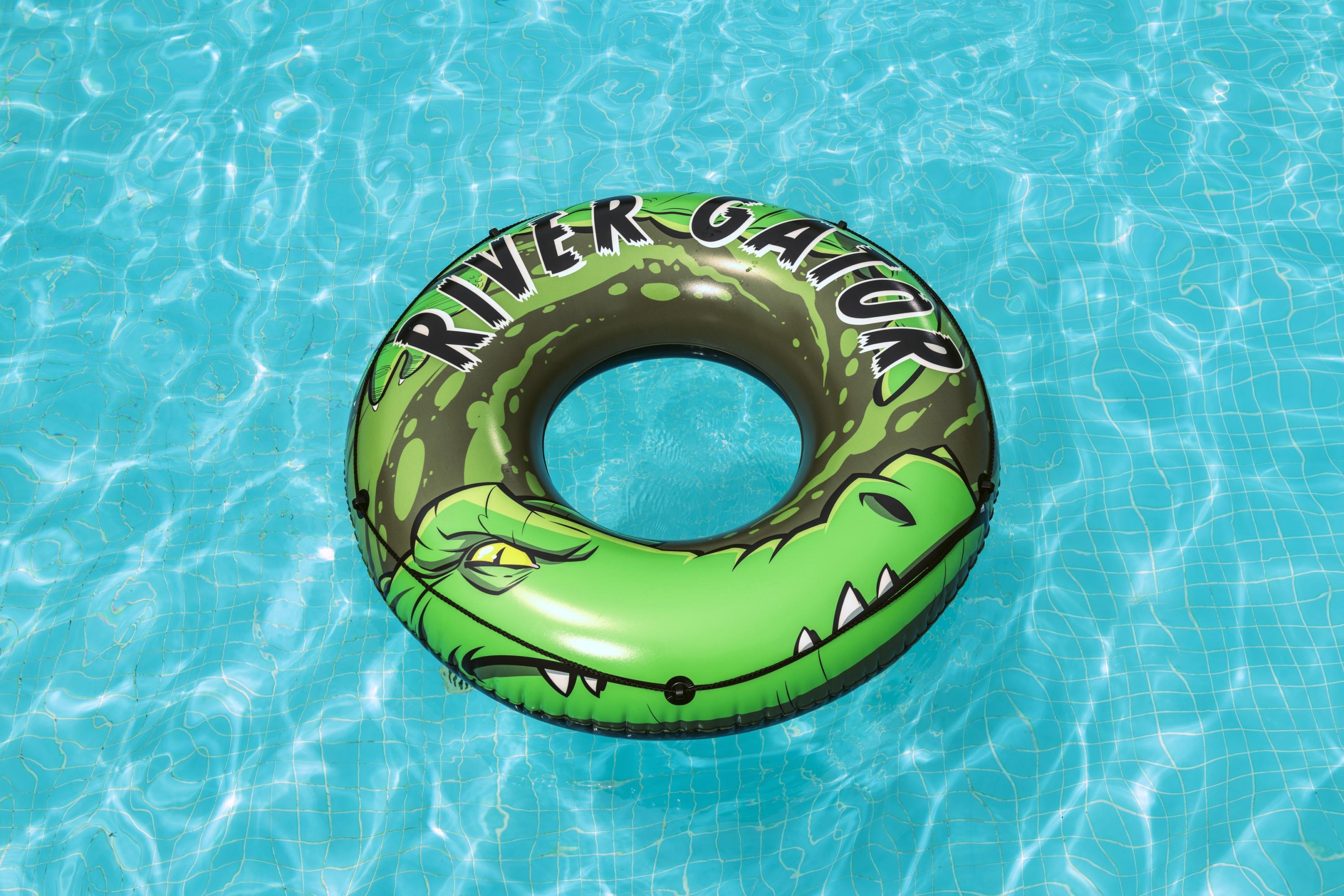 H2OGO! Green River Gator 47" Pool Ring Float with Grab Rope, Adult Unisex - image 7 of 9