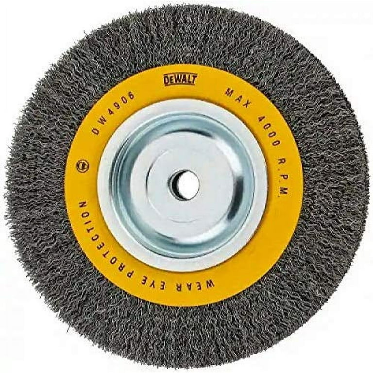 dewalt dw4906 8 inch crimped bench wire wheel 5 8 arbor medium