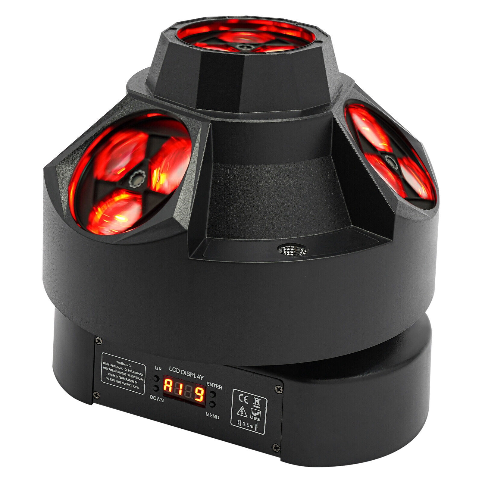 Stage Lights, 12 LED 4-in-1 Stage Light, 200W 100-240V, Scratch Resistant Acrylic Lens, Durable Stage Light for DJ, Party, Club, Concert, Performance Lighting Equipment