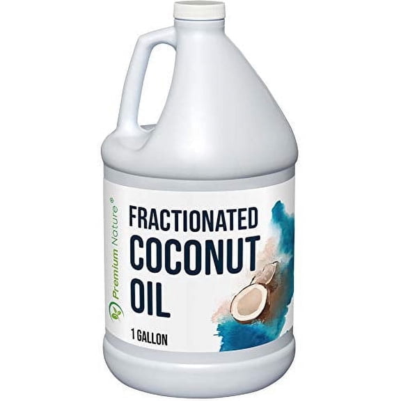 Fractionated Coconut Oil 1 Gallon from Premium Nature - Cold-pressed oil for face, hair and body