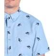 thumbnail image 5 of Men’s Shark Print Button Up Shirt – Casual Novelty Collared Top for Beach, Fishing, Vacations & Parties – Sizes S–4XL, 5 of 6