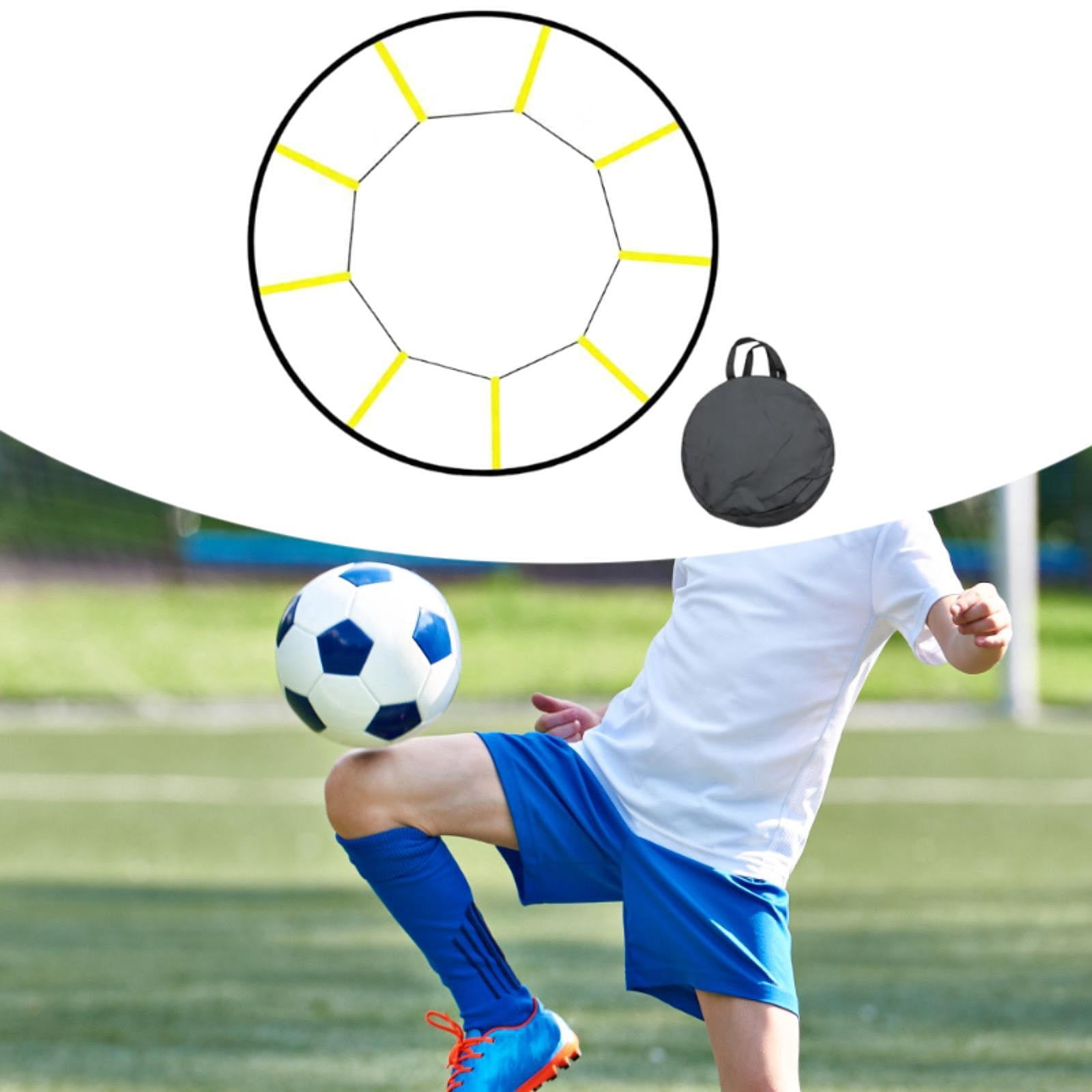funtasica Agility Ladder Coordination Ladder Fitness Training Equipment Football Speed ​​Ladder Made of High-Quality PP And Nylon for Football Training Basketba 9 grids yellow