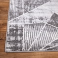thumbnail image 6 of Geometric Modern 2'x7' Gray Runner Rug, 6 of 7