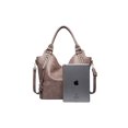 thumbnail image 3 of Bolso de mano ITSCOSY de piel sintética a la moda con hombros holgados, caqui, 3 of 7