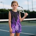 thumbnail image 5 of chaqlin Flame Girl's 2 Piece Outfits Short Set for Girls 5-14Y Crew Neck Tank Top and Elastic Waist Shorts Summer Sport Workout Clothes, 5 of 7