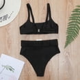 thumbnail image 6 of Babysbule Womens Swimsuits 2 Piece Set Women Solid Color High Waist Bikini Explosion Split Swimsuit, 6 of 9