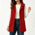 thumbnail image 6 of Perfectbot Women Fleece Sherpa Vest, Lapel Collar Button Down Fall Winter Thermal Waistcoat Layering Outerwear, 6 of 7