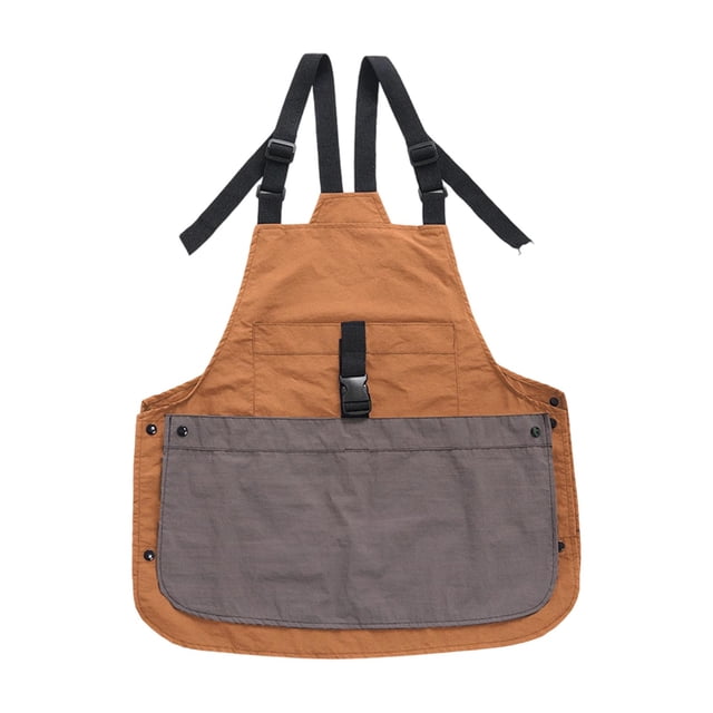 Elodie Kitchen Apron Front Pocket Multipurpose for Women Men for Shop Cafe Crafting caramel