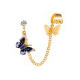 thumbnail image 1 of 2pcs New Trendy Earrings Dream Single Color Butterfly Earrings Drop Earrings For Women Fashion Vintage Long Tassel Jewelry（06KC Gold Gray Black 9765）, 1 of 7