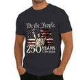 thumbnail image 2 of sususu 250 Anniversary USA Shirt Men USA 250th Anniversary T-Shirt Patriotic Pride Tee Cotton Blend Shirts Casual Tops Black S, 2 of 5