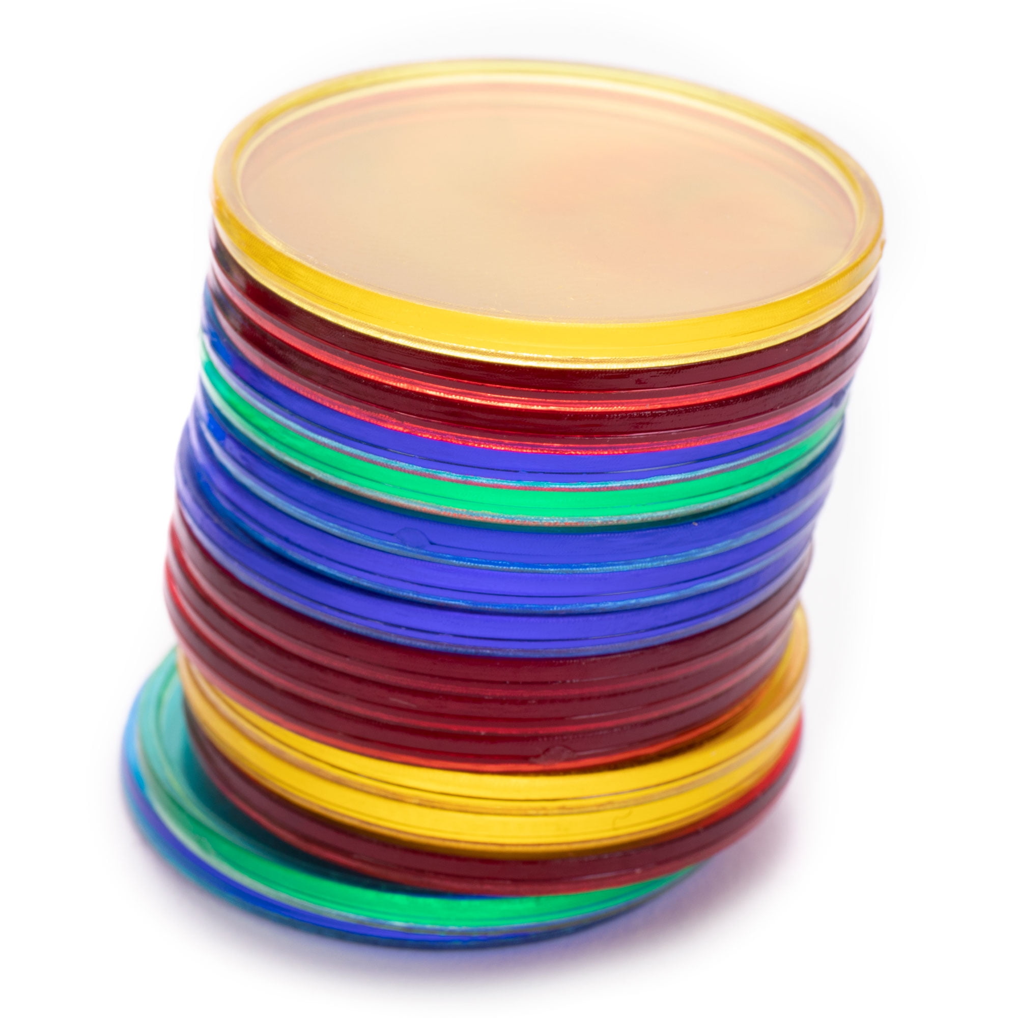 100 Bunte Bingo Chips Transparent - Zählchips Für Spiele & Lernen