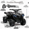 thumbnail image 6 of Luku Kids ATV 4 Wheeler, 6V Electric Vehicle with Music, Foot Pedal and Wear-Resistant Wheels, Black, 6 of 7