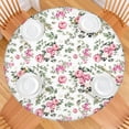thumbnail image 2 of Pioneer Flower Floral Print Pattern Round Fitted Tablecloth with Elastic Edge,Dining Table Cover Waterproof,Outdoor Round Tablecloth for Camping,Dining,Indoor and Outdoor, 2 of 7