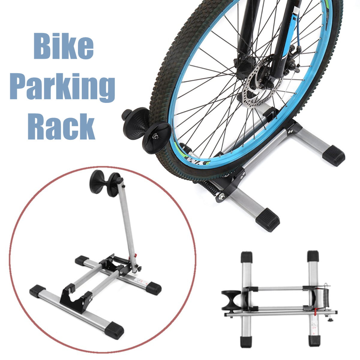 Bicycle Bike Foldable Floor Parking Storage Stand Display Rack Folding Holder