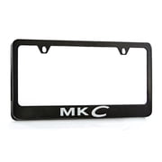 Lincoln MKC wordmark Black Coated Zinc Metal License Plate Frame wide bottom engraved 2 hole