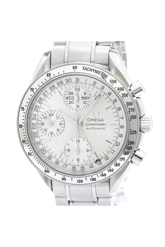 Pre-Owned OMEGA Speedmaster Triple Date Steel Automatic Watch 3523.30 Polished