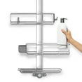 simplehuman Adjustable Shower Caddy Plus, Stainless Steel and Anodized