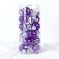 thumbnail image 3 of Bearachild 24 piezas de bolas de Navidad pequeñas bolas decorativas para interiores y exteriores, casa de campo, sala de estar, dormitorio, Kits de decoración para fiestas Violeta, 3 of 6