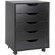 thumbnail image 1 of LDHF 5 Drawers Chest, Mobile File Cabinet with Casters, Home Office Storage Cabinet Under Desk Cabinet Storage Drawers Desk (Black), 1 of 2